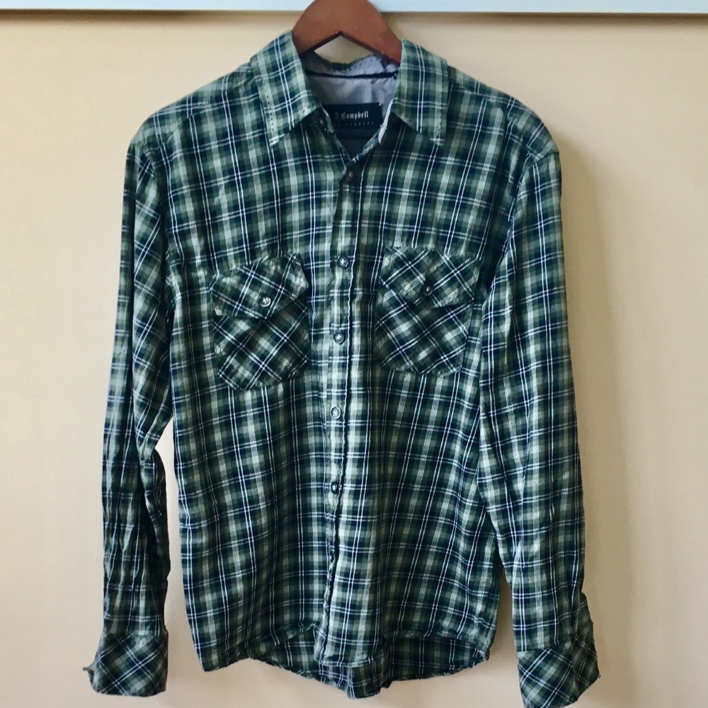 J Campbell Los Angeles vintage cotton plaid shirt